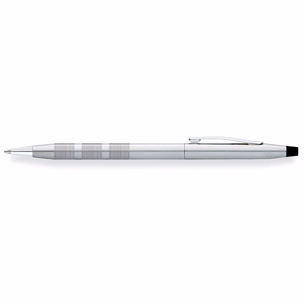 Custom Cross Classic Century Satin Chrome Ballpoint Pen in Chrome Silver - side profile