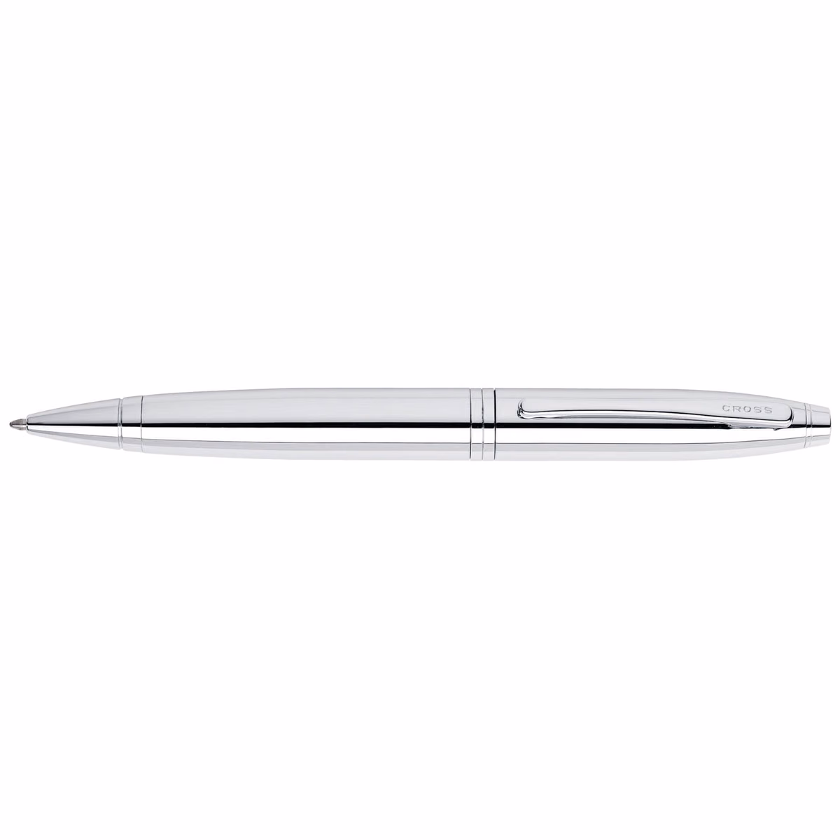 Custom Cross Calais Ballpoint Pen in Chrome in Chrome Silver - side profile