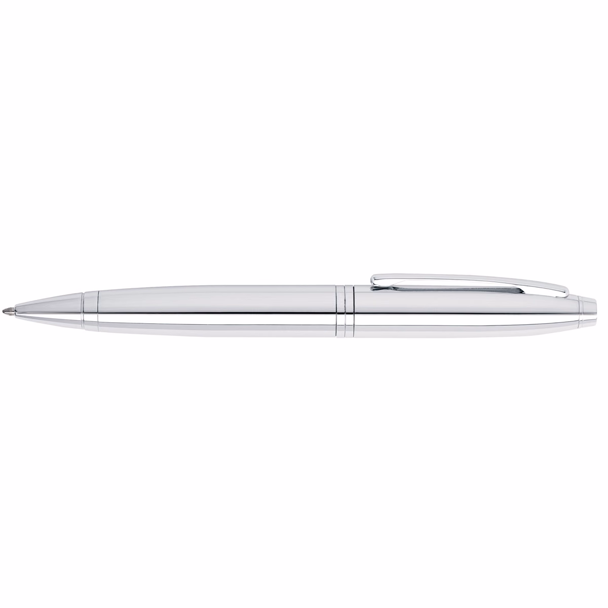 Custom Cross Calais Ballpoint Pen in Chrome in Chrome Silver - side profile