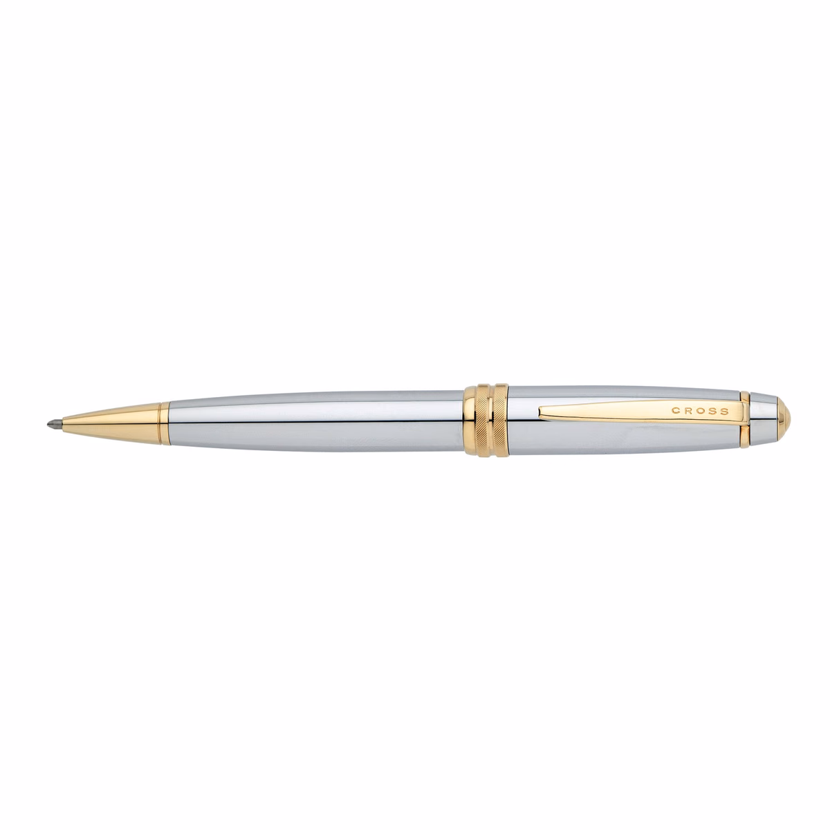 Custom Cross Bailey Medalist Ballpoint Pen in Two Tone Chrome - side profile