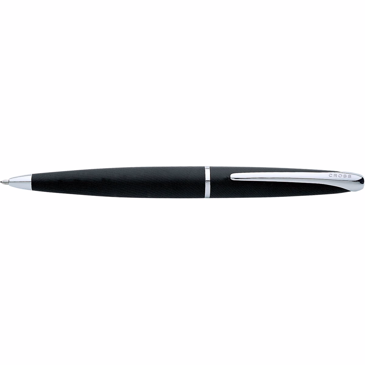 Custom Cross ATX Basalt Black Ballpoint Pen in Black - side profile