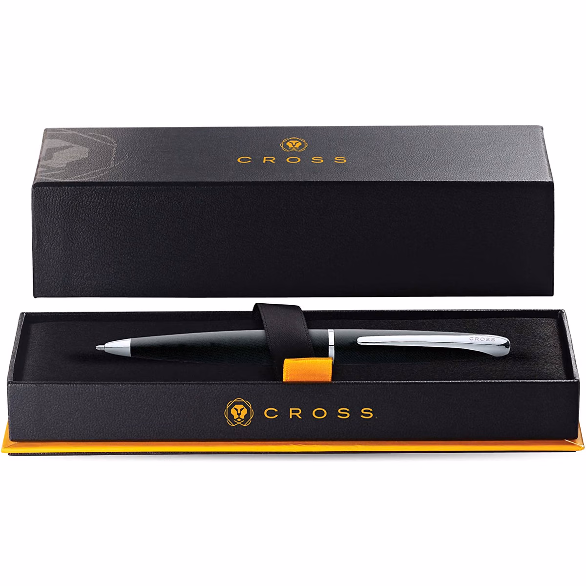 Custom Cross ATX Basalt Black Ballpoint Pen in Black - side profile