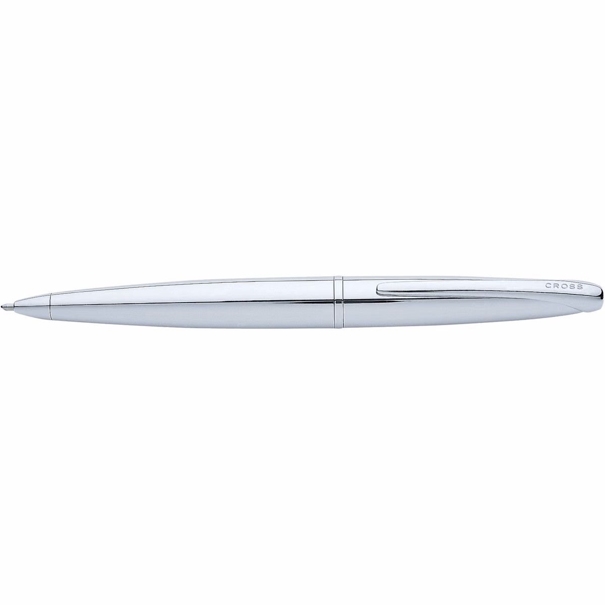 Custom Cross ATX Pure Chrome Ballpoint Pen in Chrome - side profile