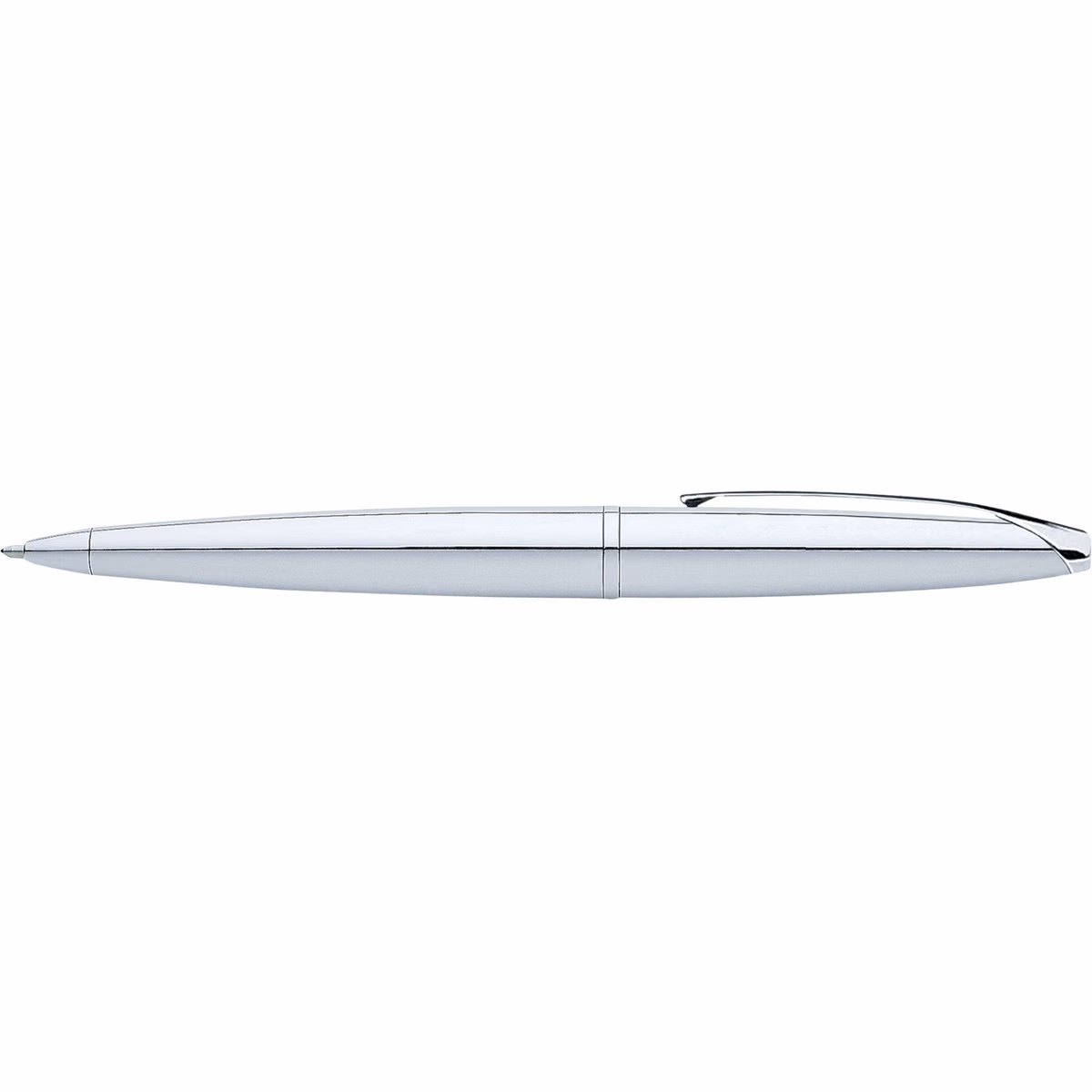 Custom Cross ATX Pure Chrome Ballpoint Pen in Chrome - side profile