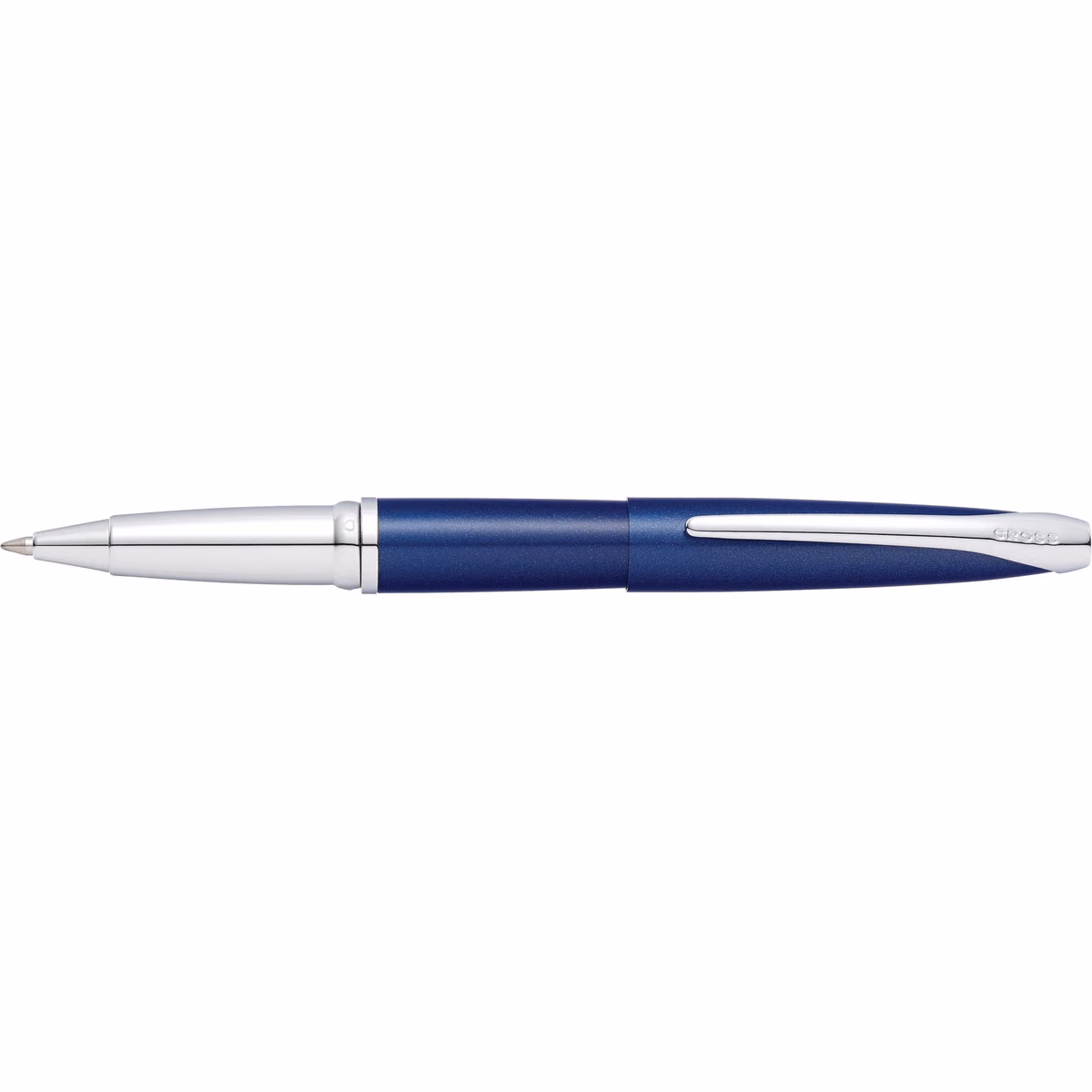 Custom Cross ATX Translucent Blue Lacquer Rollerball Pen in Blue - side profile