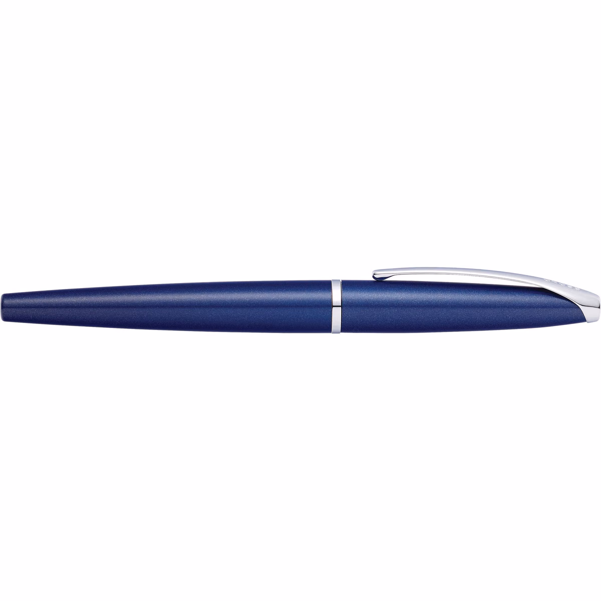 Custom Cross ATX Translucent Blue Lacquer Rollerball Pen in Blue - side profile