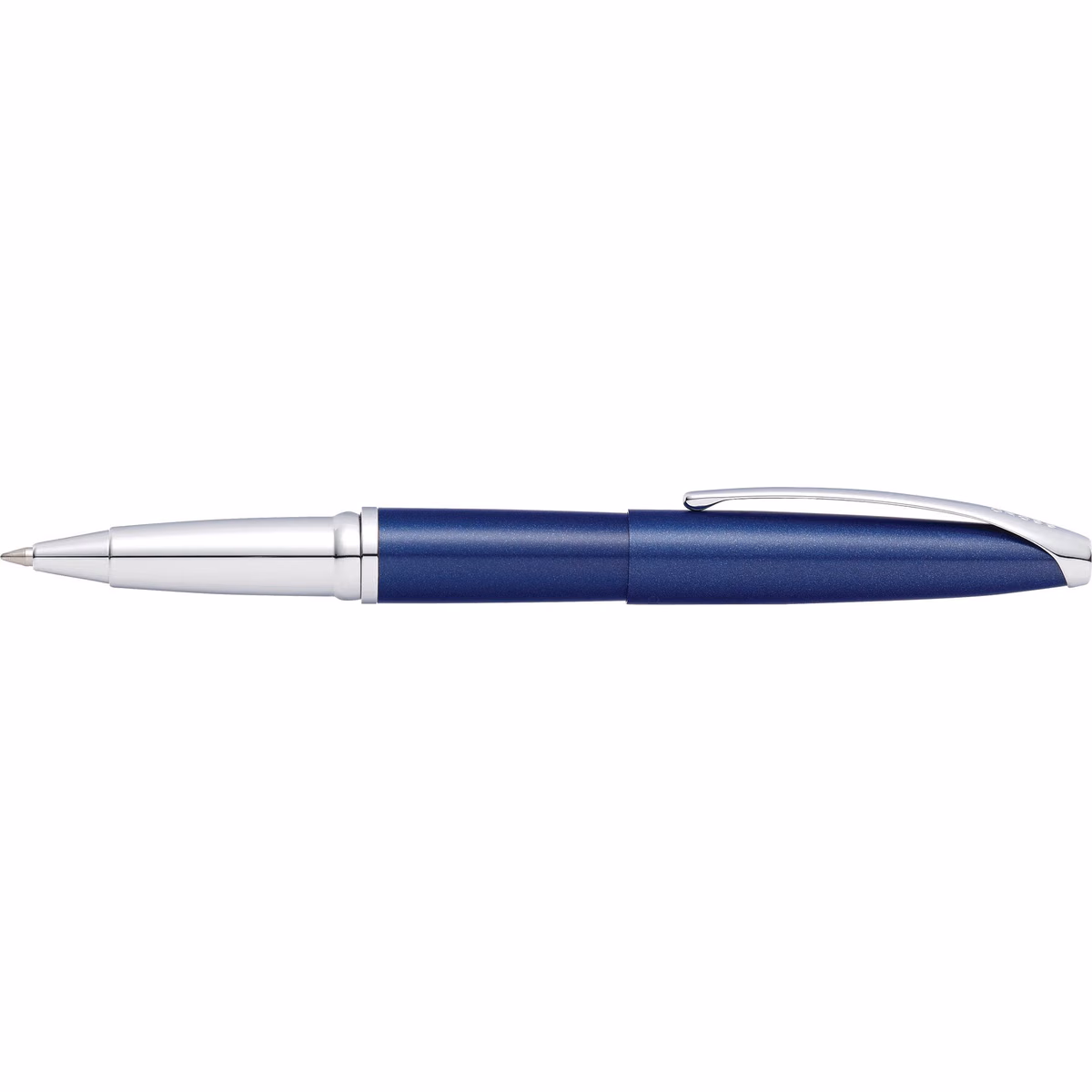 Custom Cross ATX Translucent Blue Lacquer Rollerball Pen in Blue - side profile