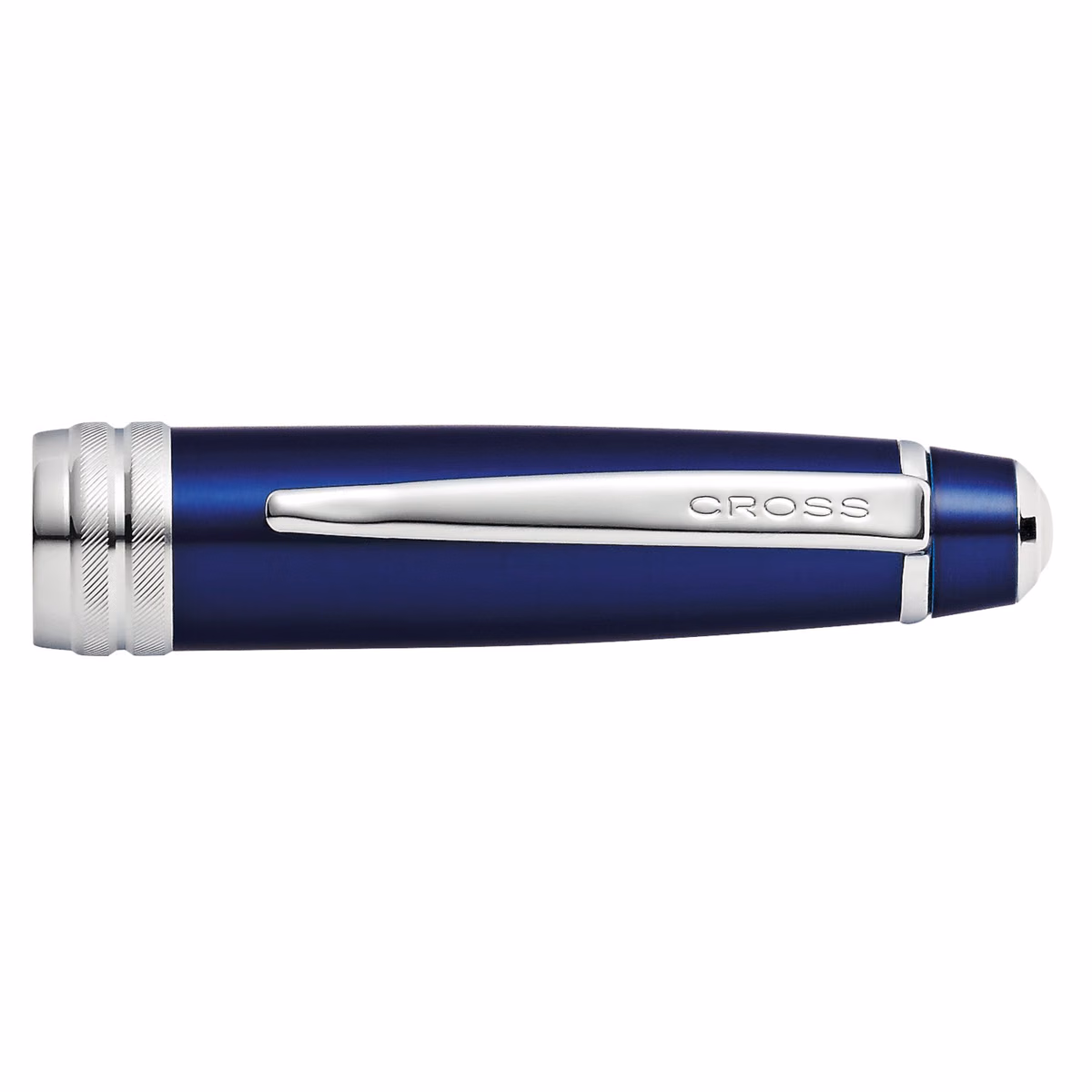 Custom Cross Bailey Blue Lacquer Rollerball Pen in Blue - side profile