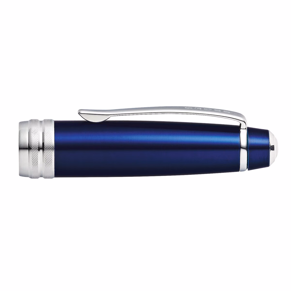 Custom Cross Bailey Blue Lacquer Rollerball Pen in Blue - side profile