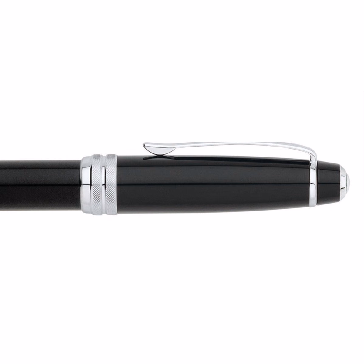 Custom Cross Bailey Laquer Rollerball Pen in Black - side profile