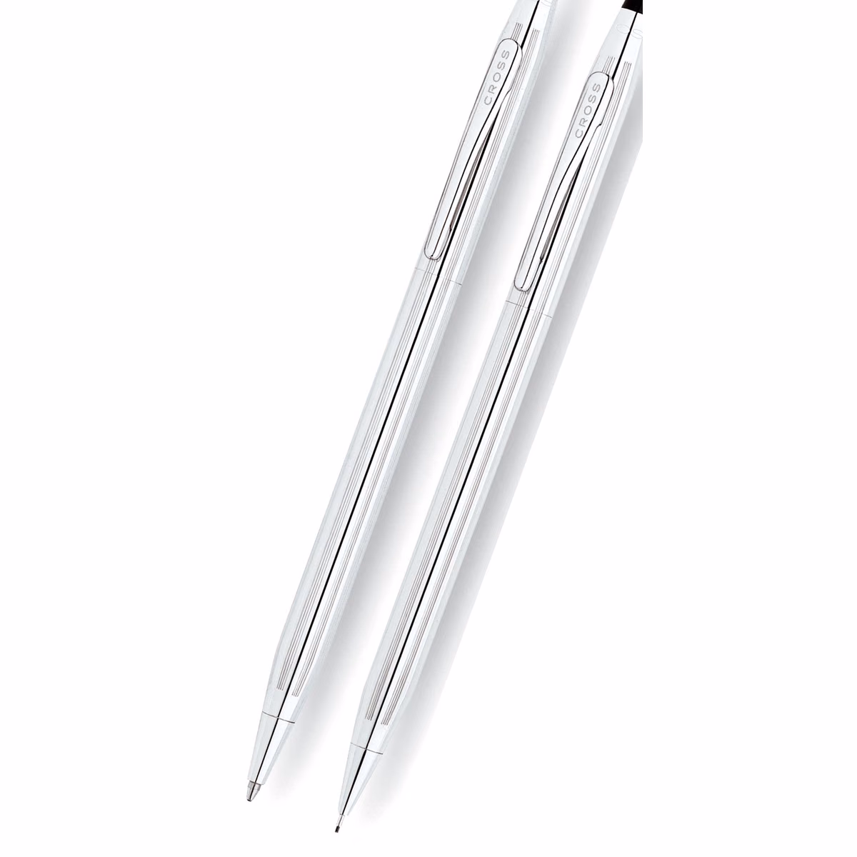 Custom Cross Classic Century Lustrous Chrome Pen and Pencil Set in Chrome - product view