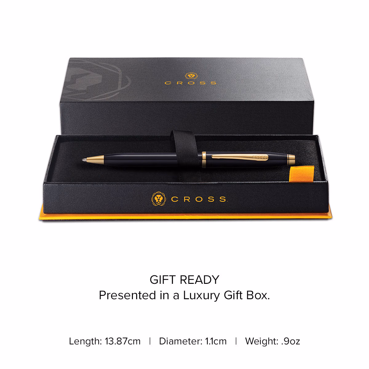 Custom Cross Century II Classic Black Ballpoint Pen in Black - product view
