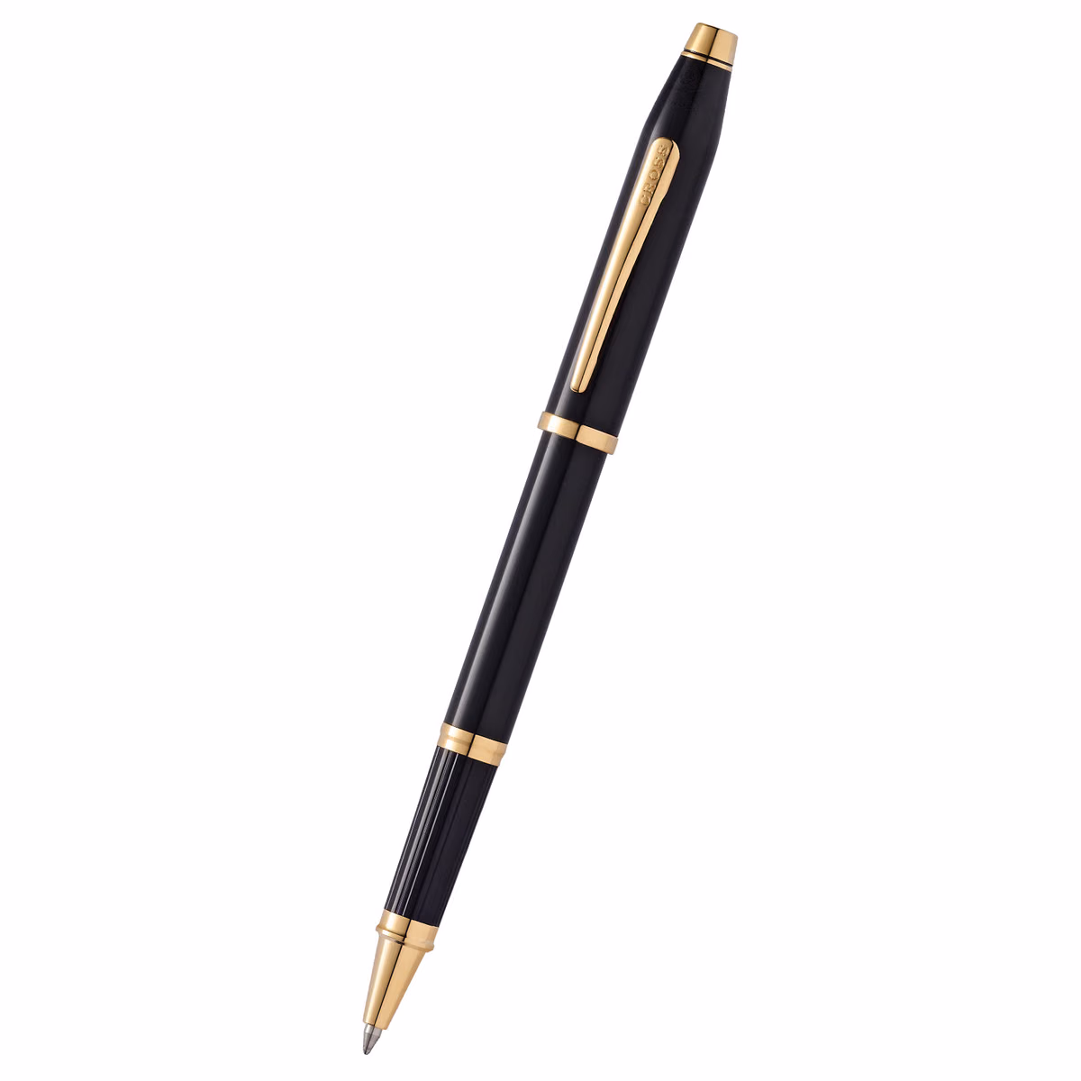 Custom Cross Century II Classic Black Rollerball Pen, front view