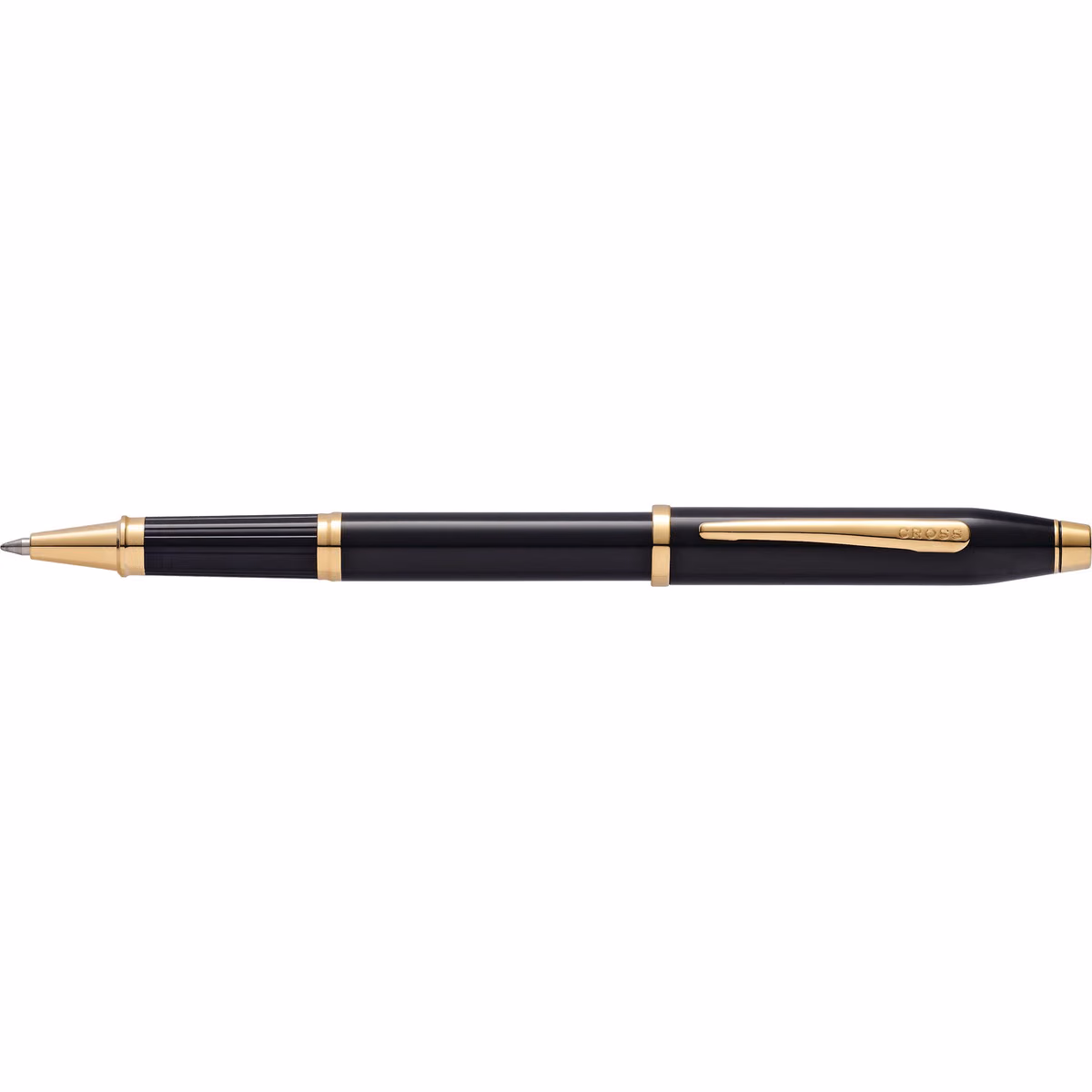 Custom Cross Century II Classic Black Rollerball Pen in Black - side profile