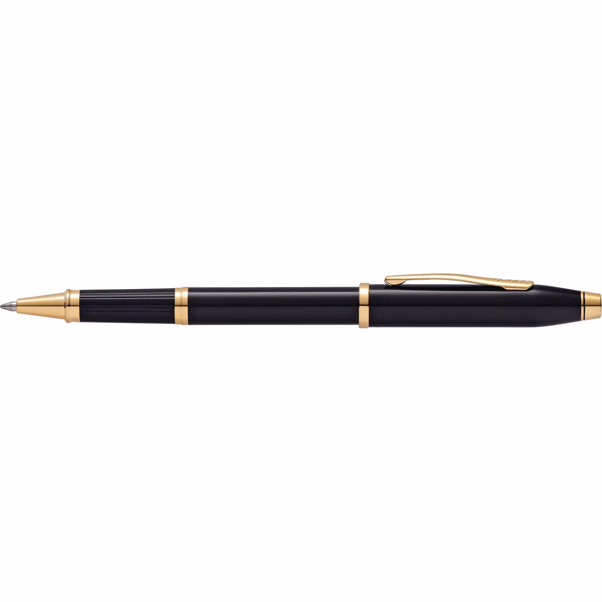 Custom Cross Century II Classic Black Rollerball Pen in Black - side profile