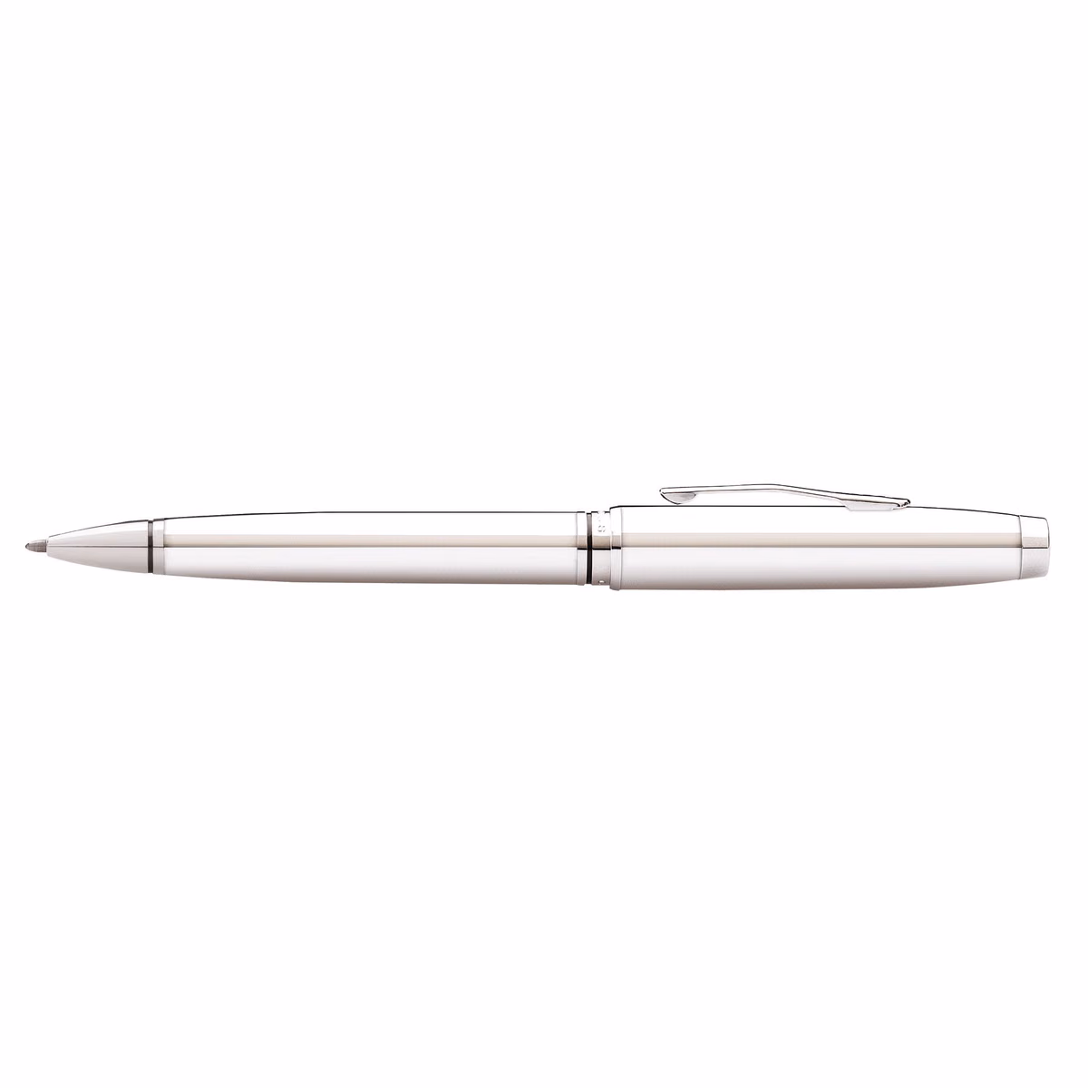 Custom Cross Coventry Lacquer Ballpoint Pen in Polished Chrome - side profile