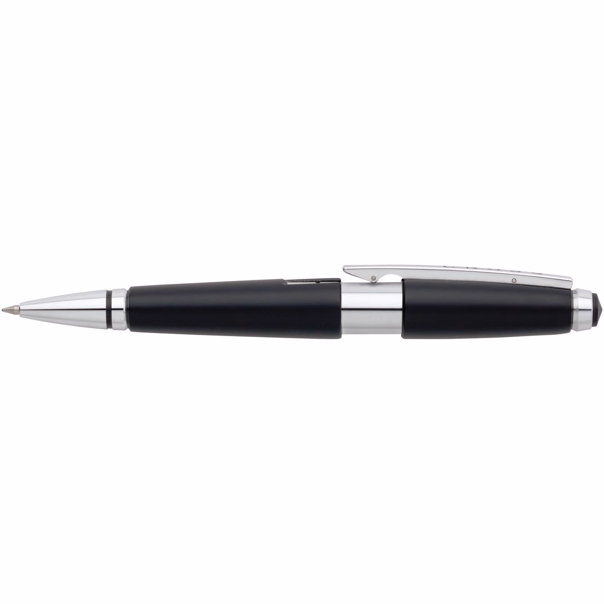 Custom Cross Edge Rollerball Pen in Jet Black - side profile