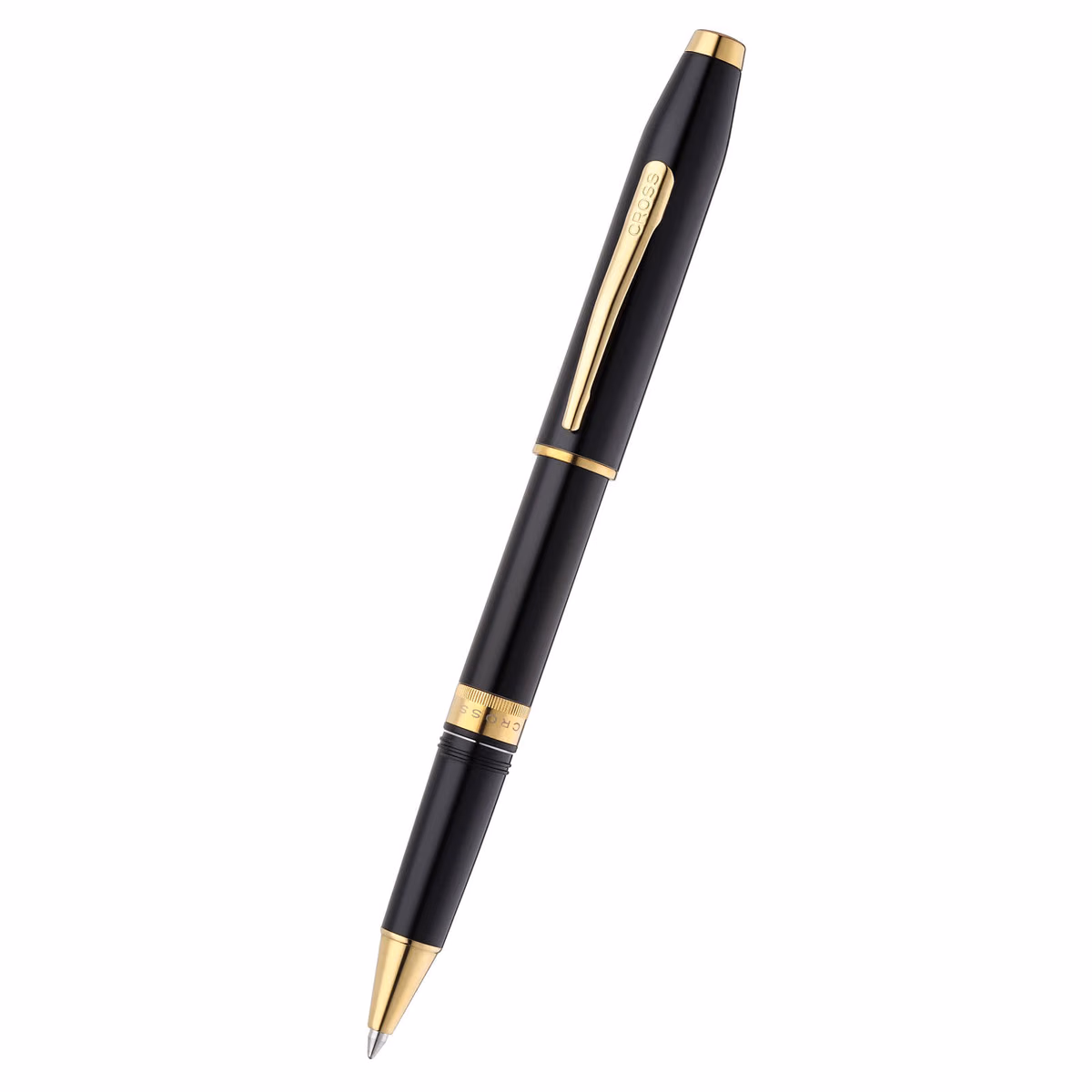 Custom Cross Foundry Rollerball Pen, Black, front view