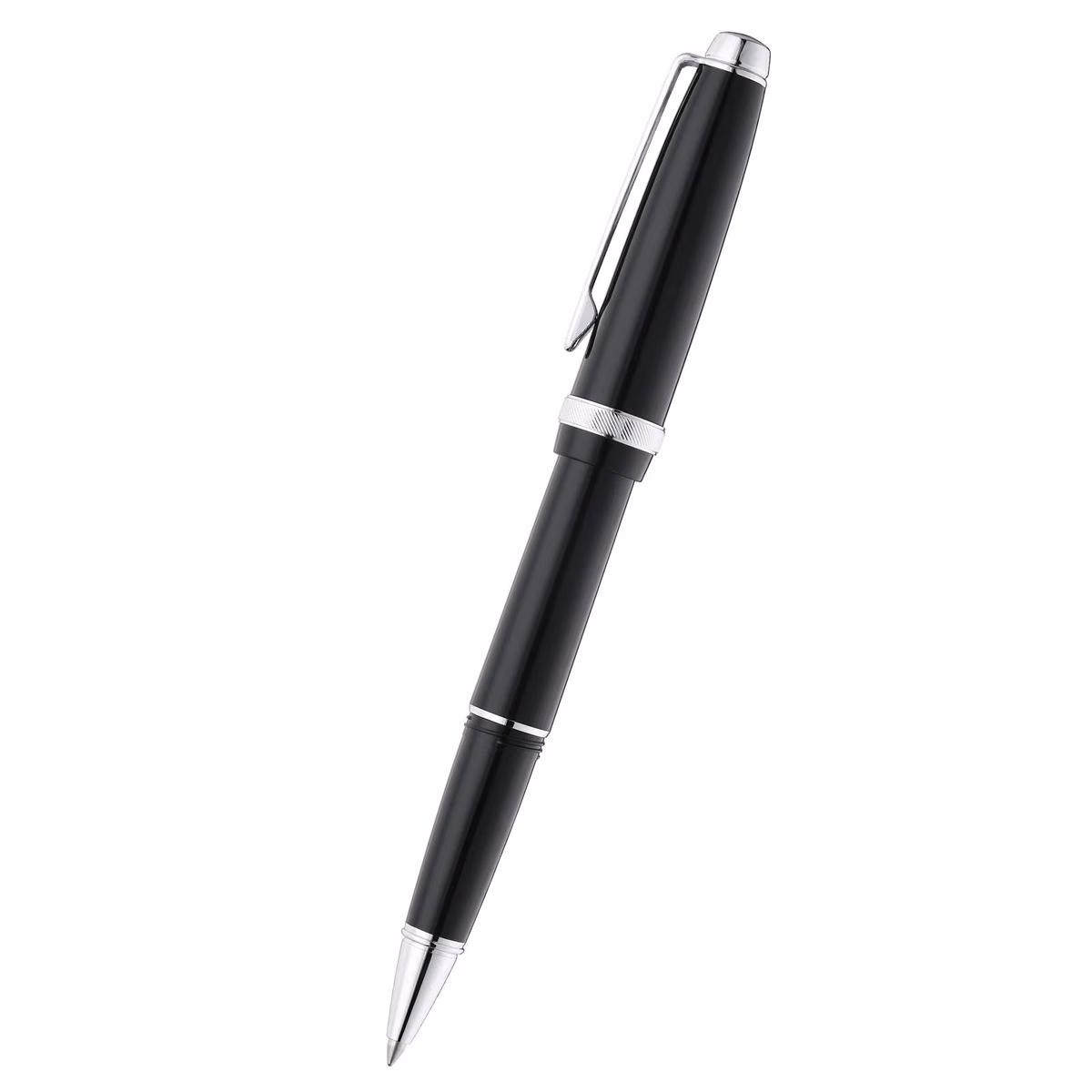 Custom Cross Lume Obsidian Black Rollerball Pen in Black - product view