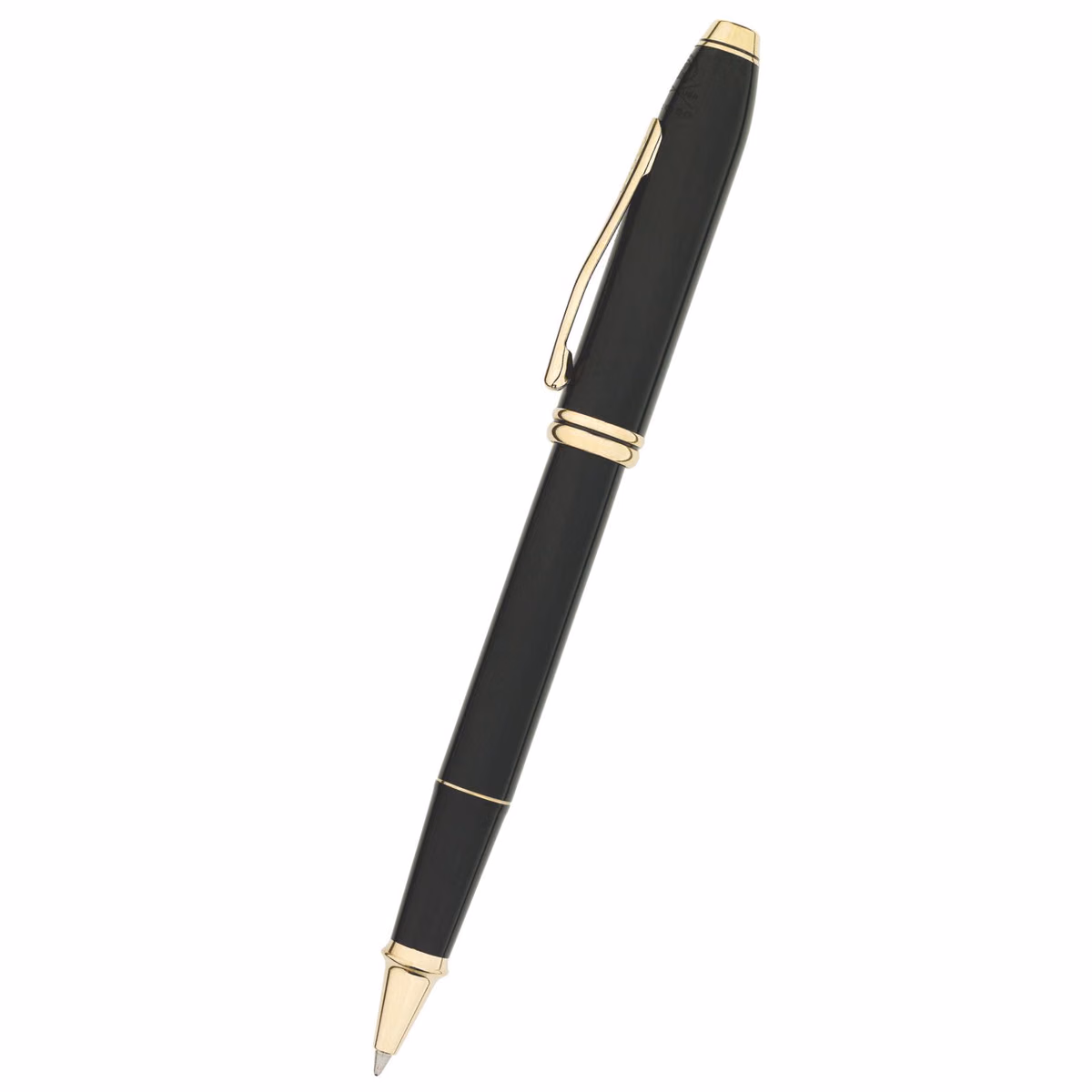 Custom Cross Townsend Classic Black Lacquer Rollerball Pen in Black - product view