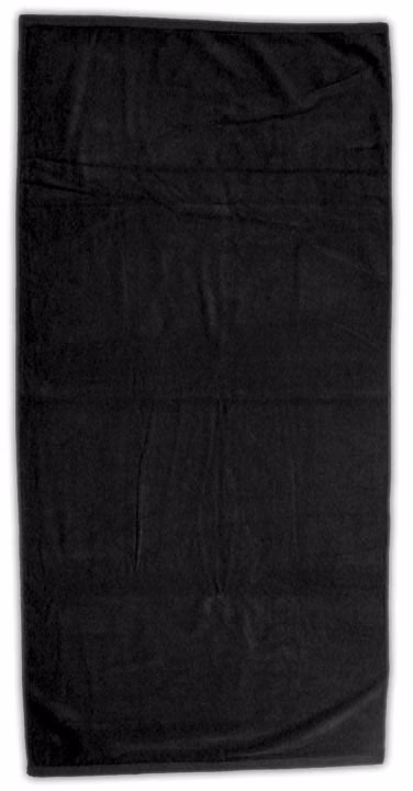 Custom Turkish Signature Midweight Colored Beach Towel in Black