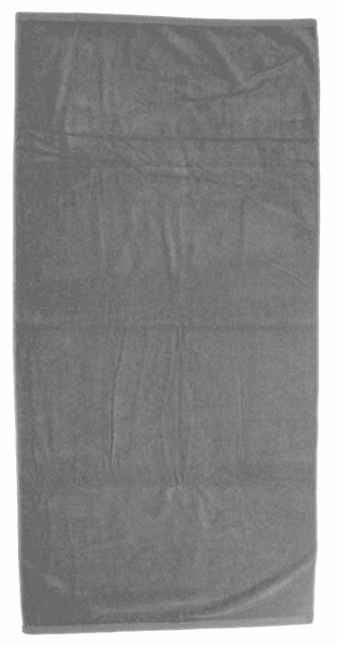 Custom Turkish Signature Midweight Colored Beach Towel in Grey