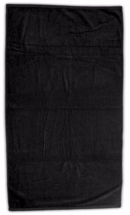 Custom Superior Weight Colored Beach Towel in Black