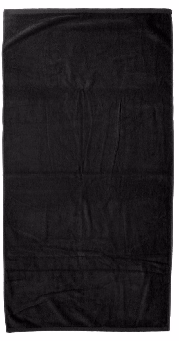 Custom Turkish Signature Heavyweight Colored Beach Towel in Black