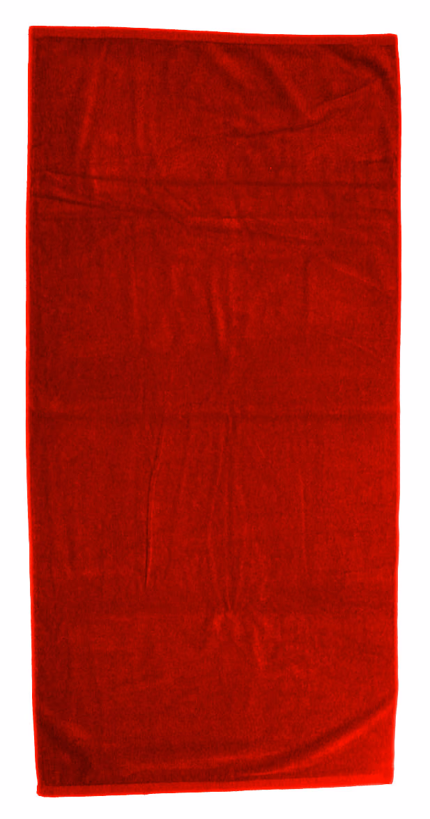 Custom Turkish Signature Ultraweight Colored Beach Towel in Red