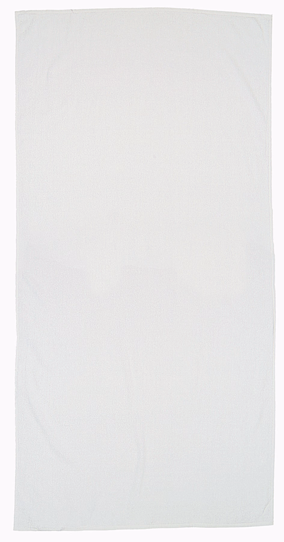 Custom Basic Weight White Beach Towel in White