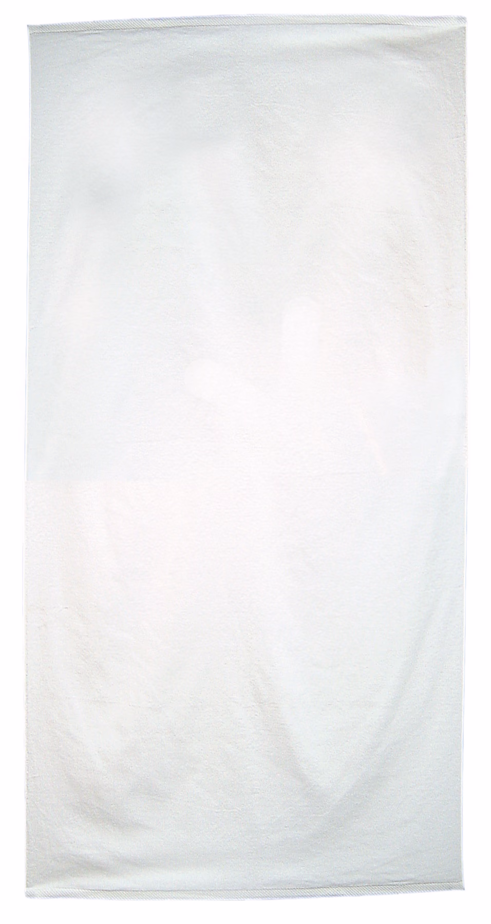 Custom Turkish Signature Heavyweight White Beach Towel in White