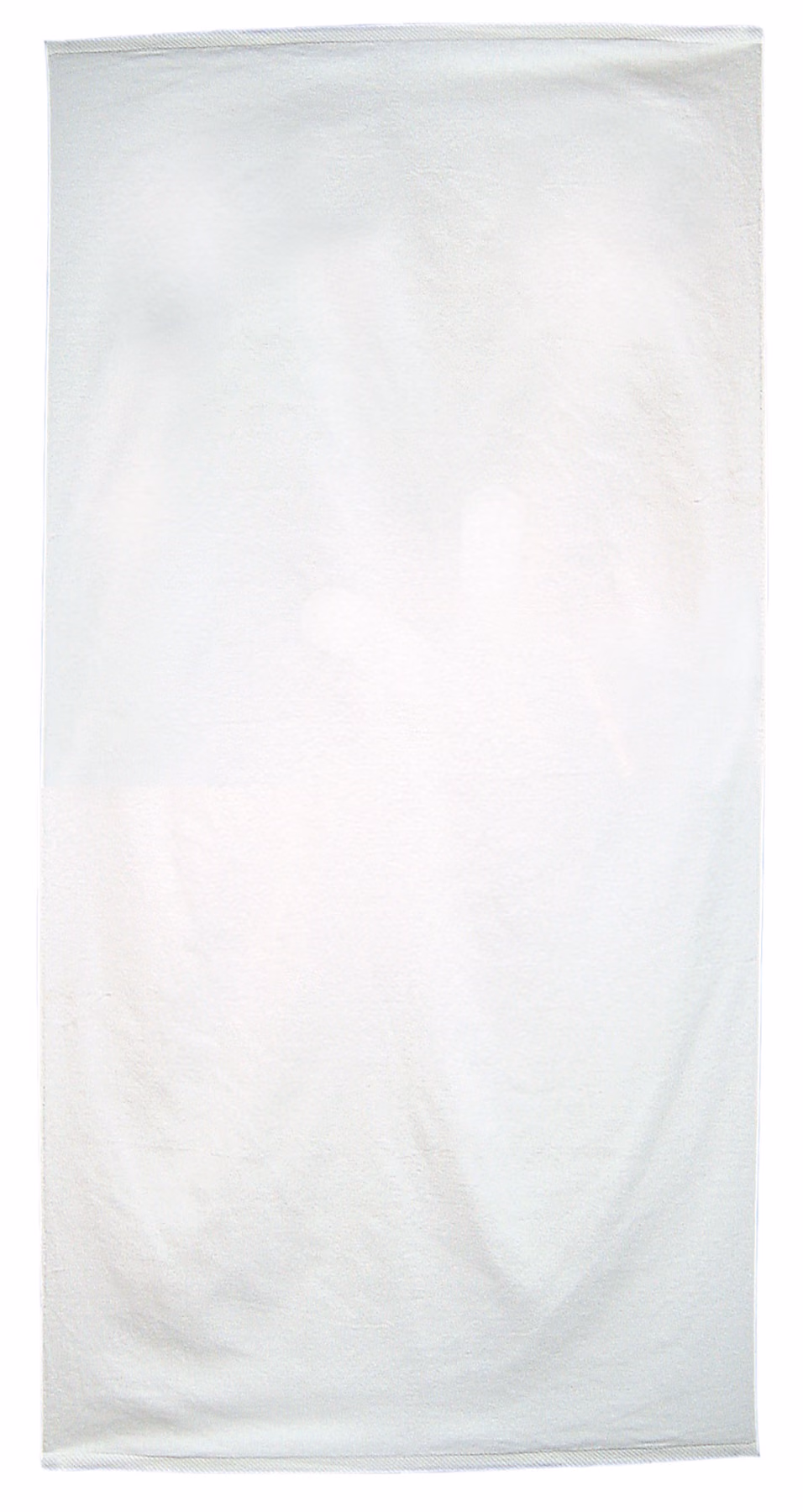 Custom Turkish Signature Heavyweight White Beach Towel in White