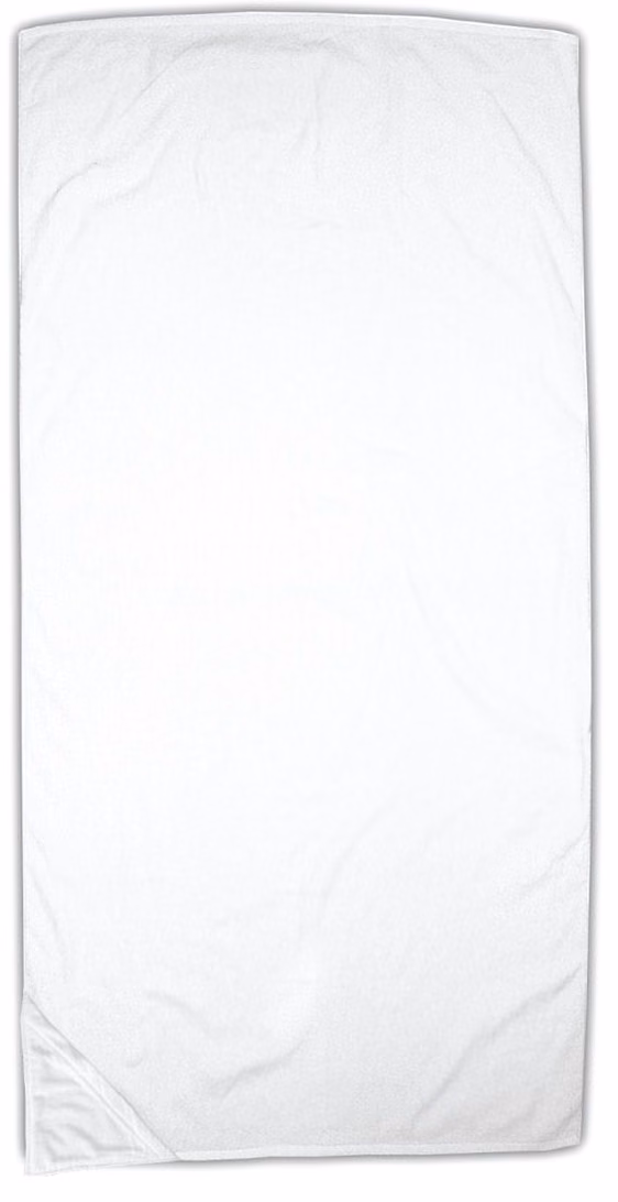 Custom Kangaroo Hidden Pocket Beach Towel in White