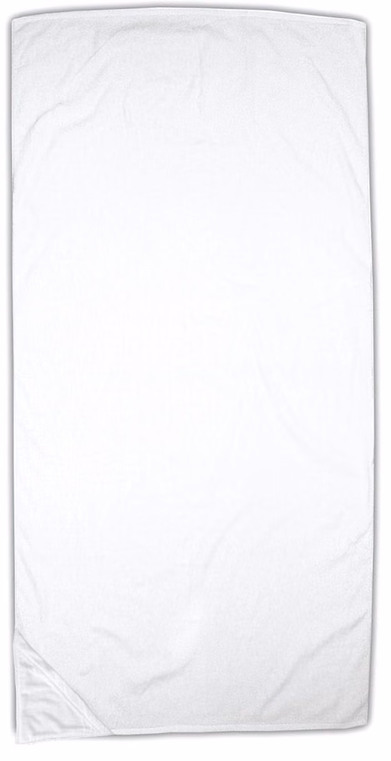 Custom Kangaroo Hidden Pocket Beach Towel in White