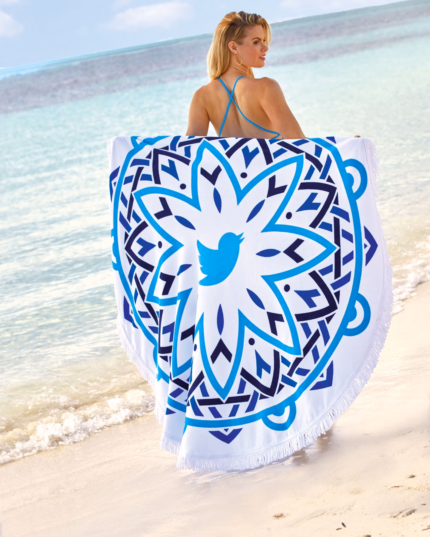 Custom Mandala Fringe 360 Round Beach Towel™