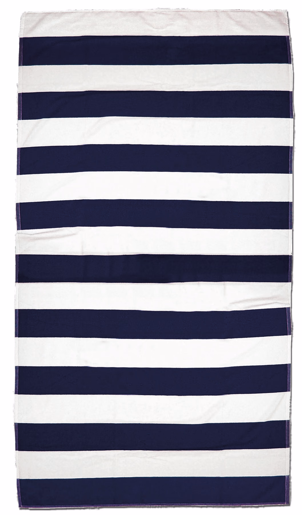 Custom Horizontal Cabana Stripe Beach Towel in Navy