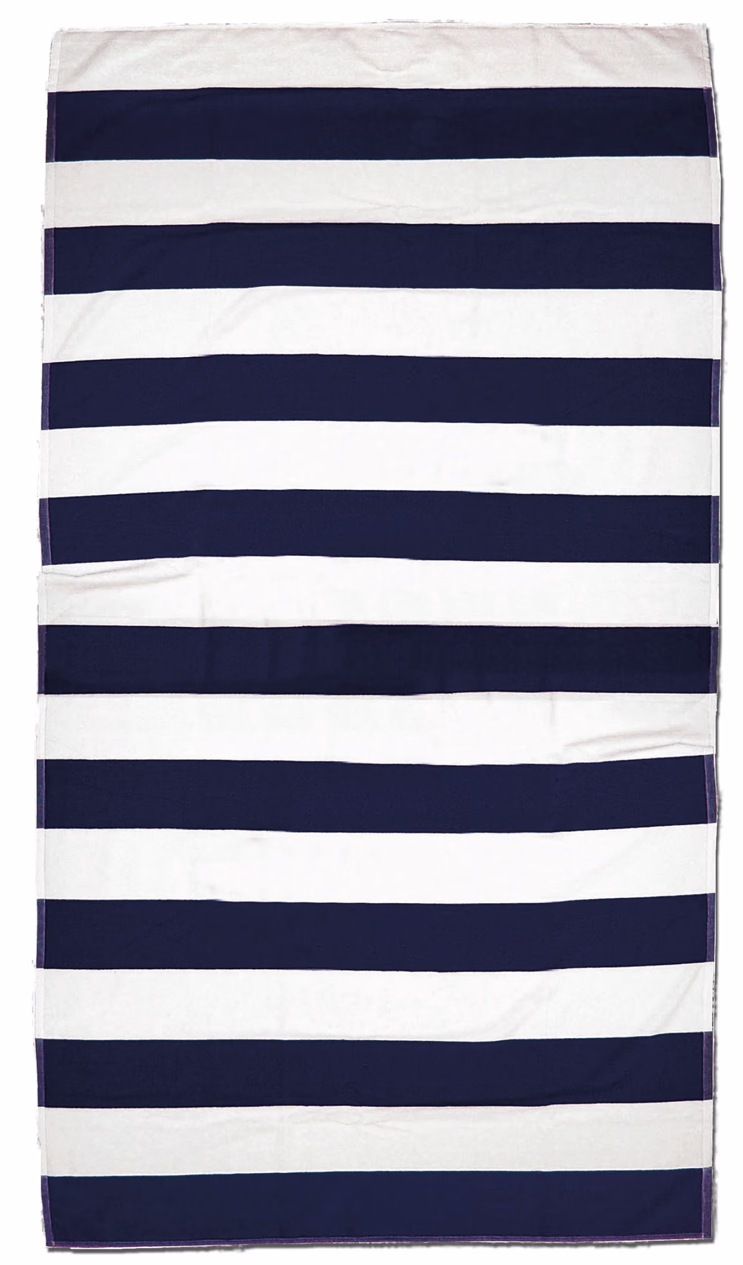 Custom Horizontal Cabana Stripe Beach Towel in Navy