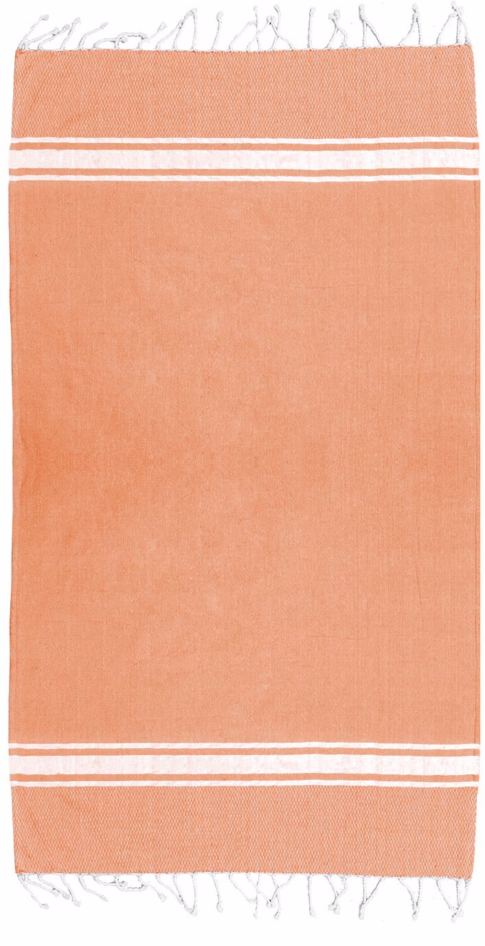Custom Iliana Peshtemal Beach Towel in Orange