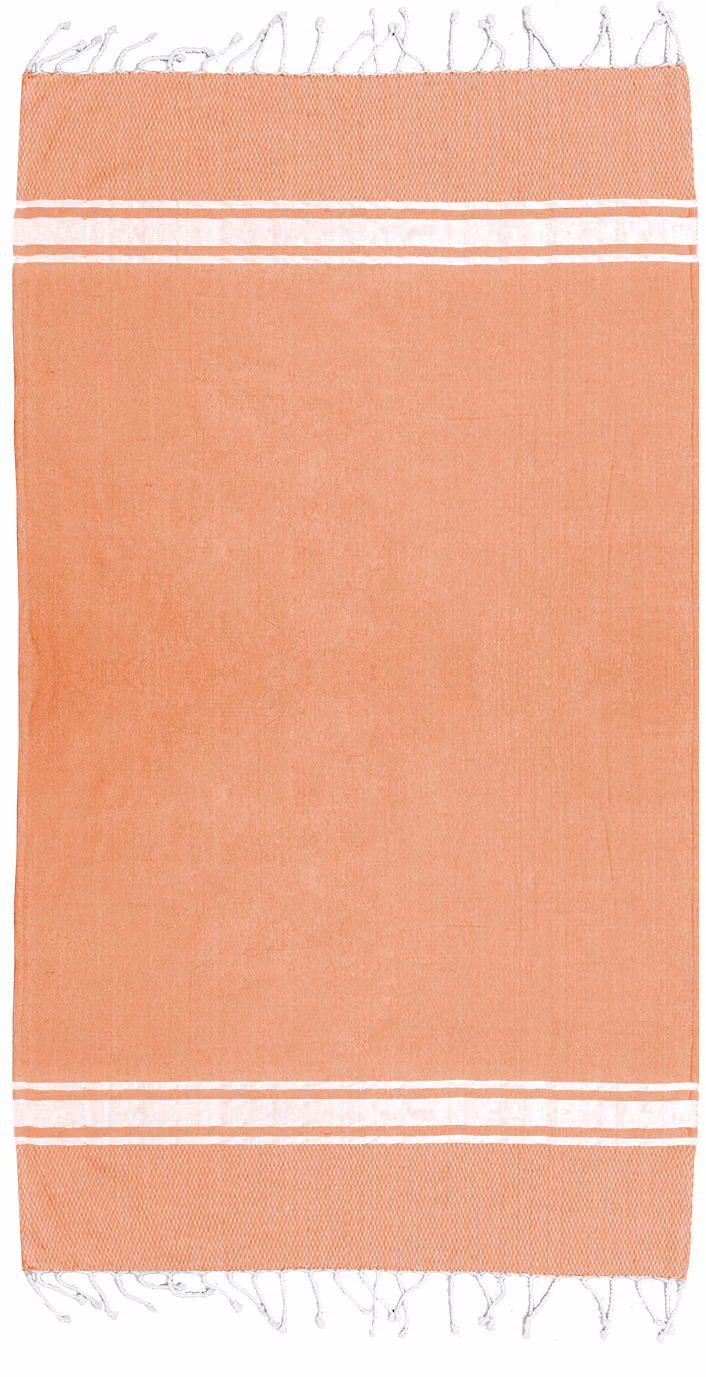 Custom Iliana Peshtemal Beach Towel in Orange