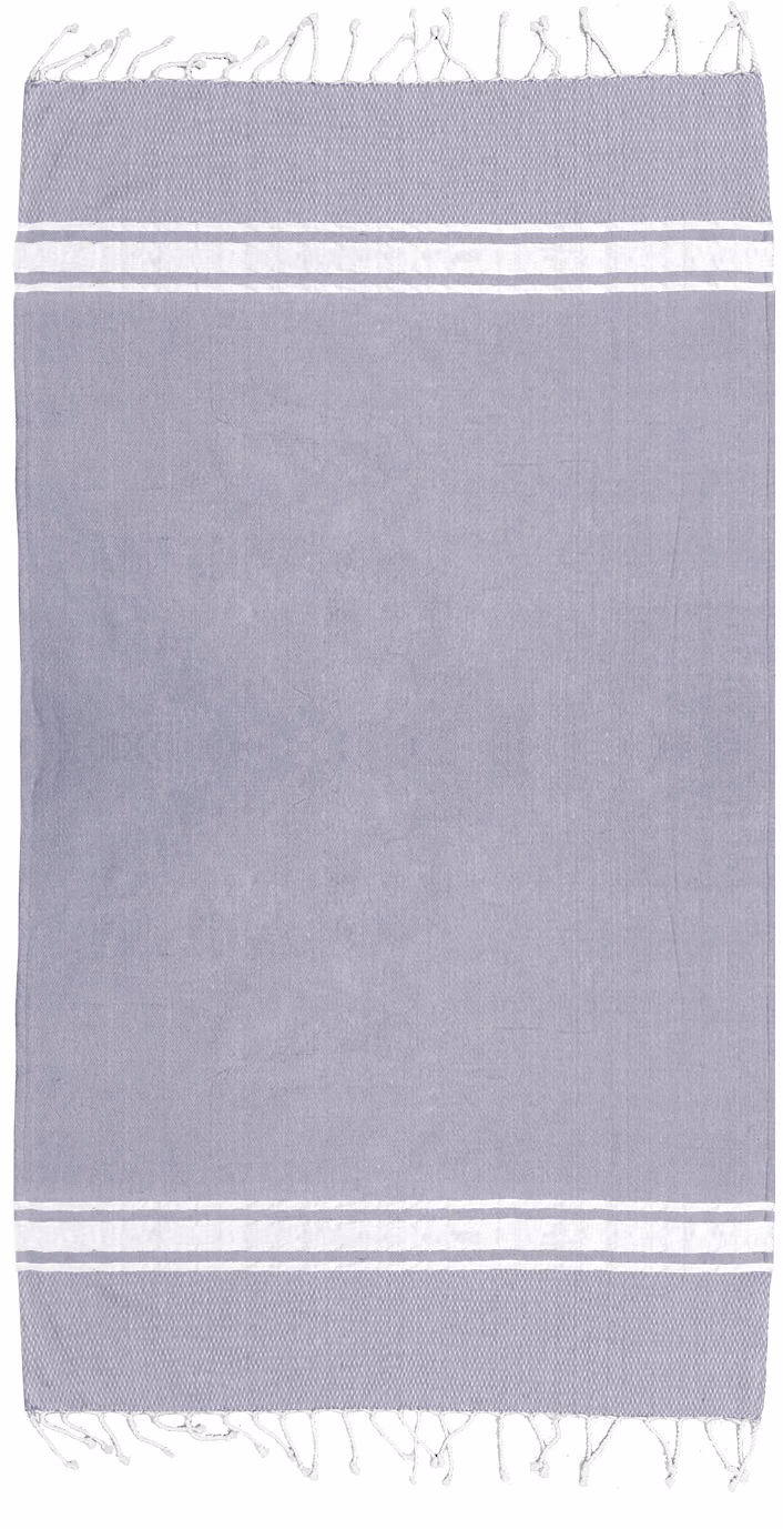 Custom Iliana Peshtemal Beach Towel in Grey