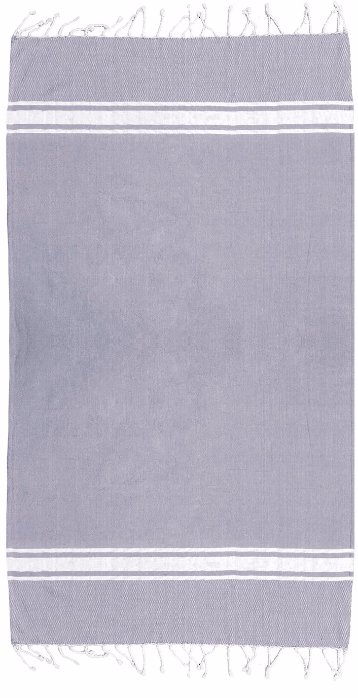 Custom Iliana Peshtemal Beach Towel in Grey