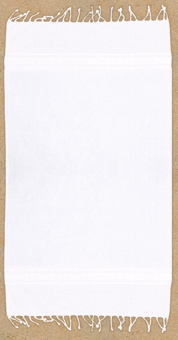 Custom Iliana Peshtemal Beach Towel in White
