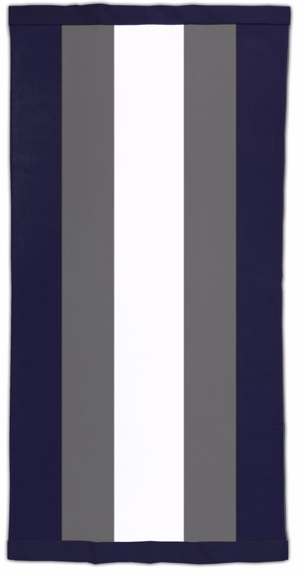 Custom Spinnaker Towel in Grey-Navy-White
