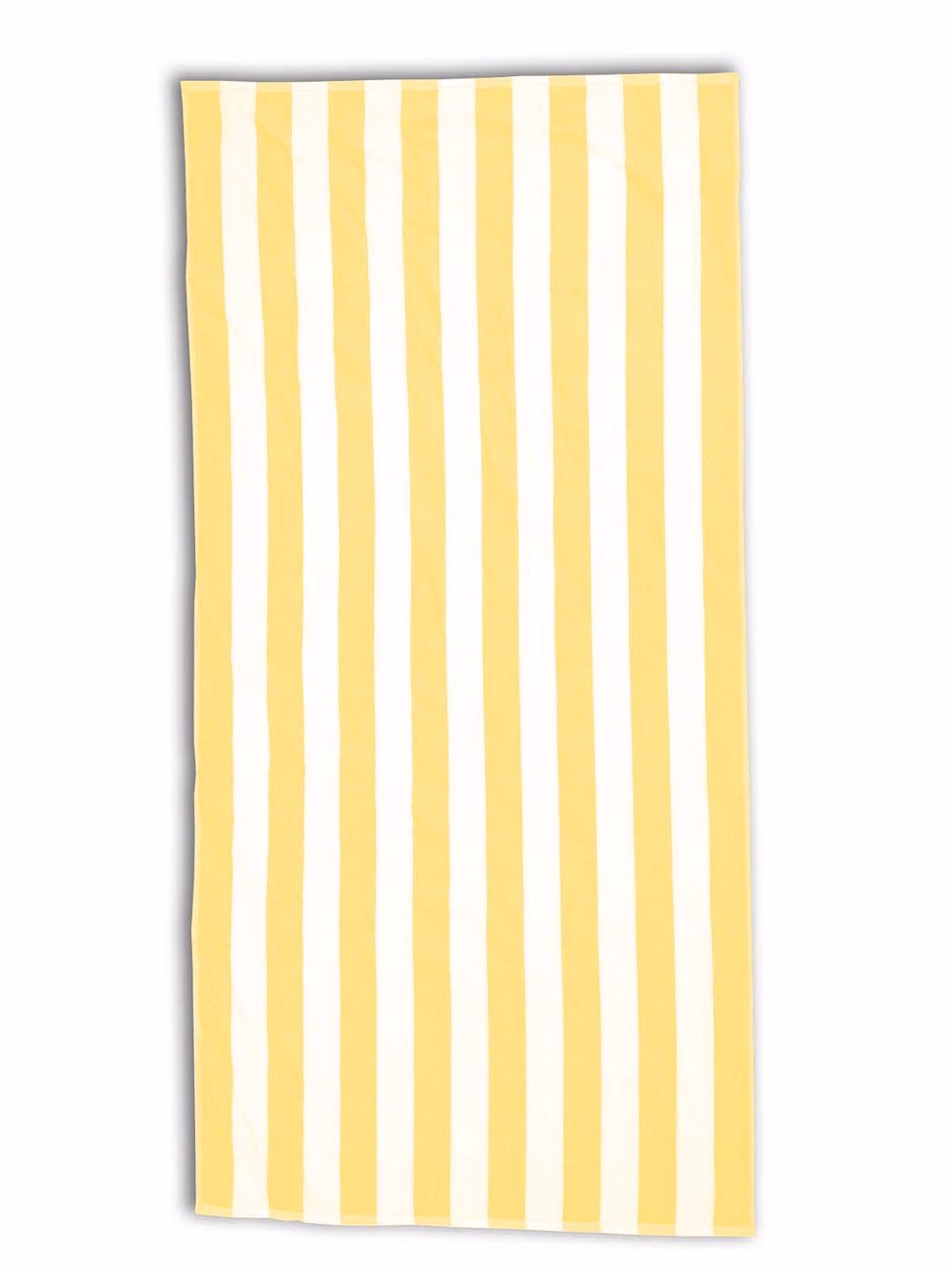 Custom Turkish Signature Basic Weight Cabana Stripe Beach Towel in Yellow