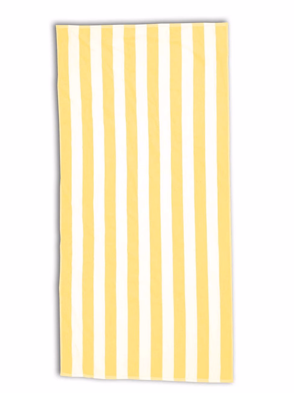 Custom Turkish Signature Basic Weight Cabana Stripe Beach Towel in Yellow