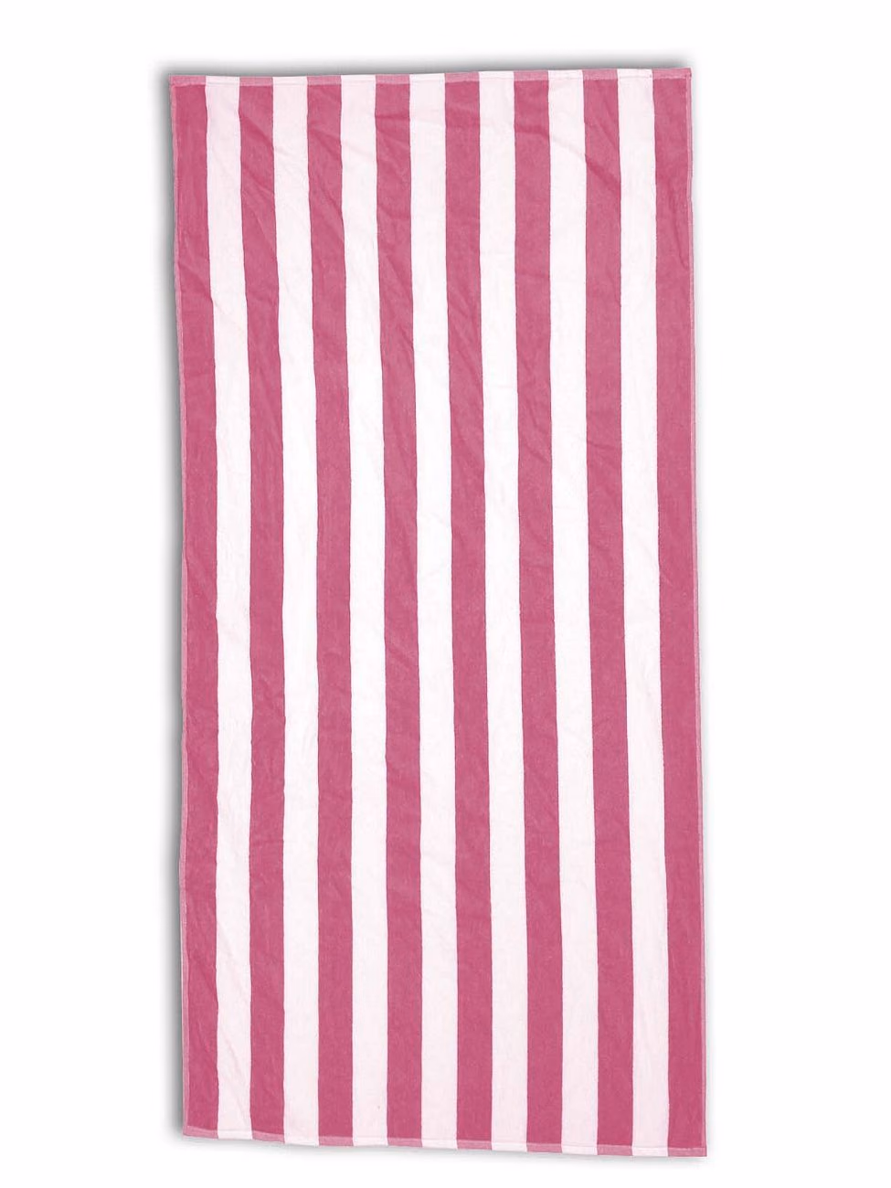 Custom Turkish Signature Basic Weight Cabana Stripe Beach Towel in Fuchsia