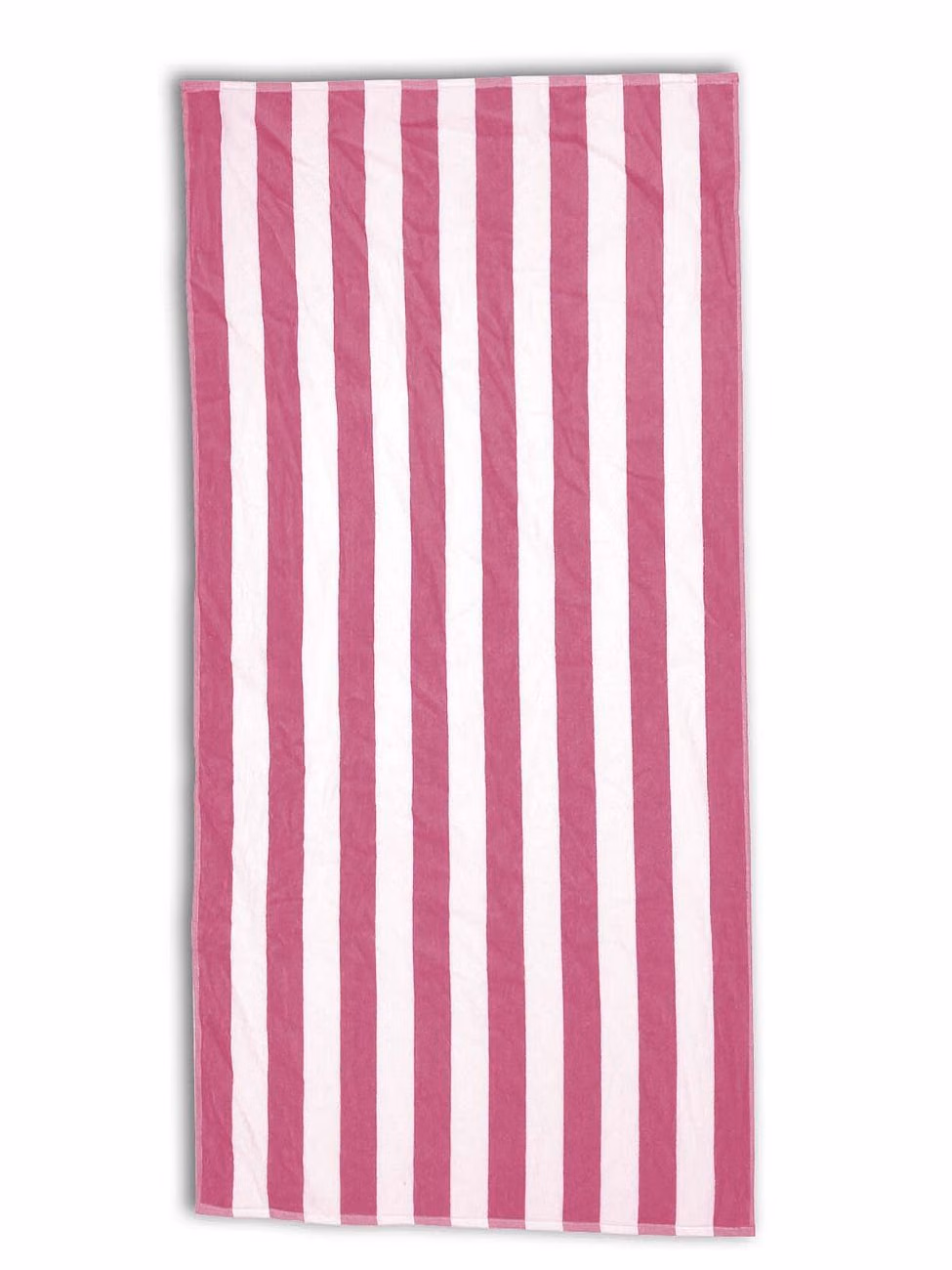 Custom Turkish Signature Basic Weight Cabana Stripe Beach Towel in Fuchsia