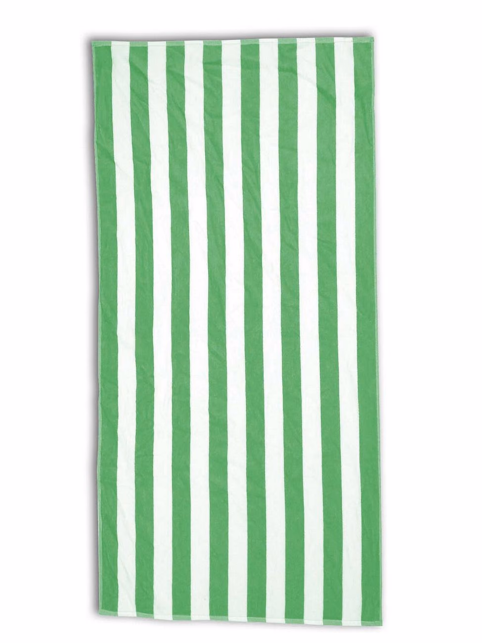 Custom Turkish Signature Basic Weight Cabana Stripe Beach Towel in Lime