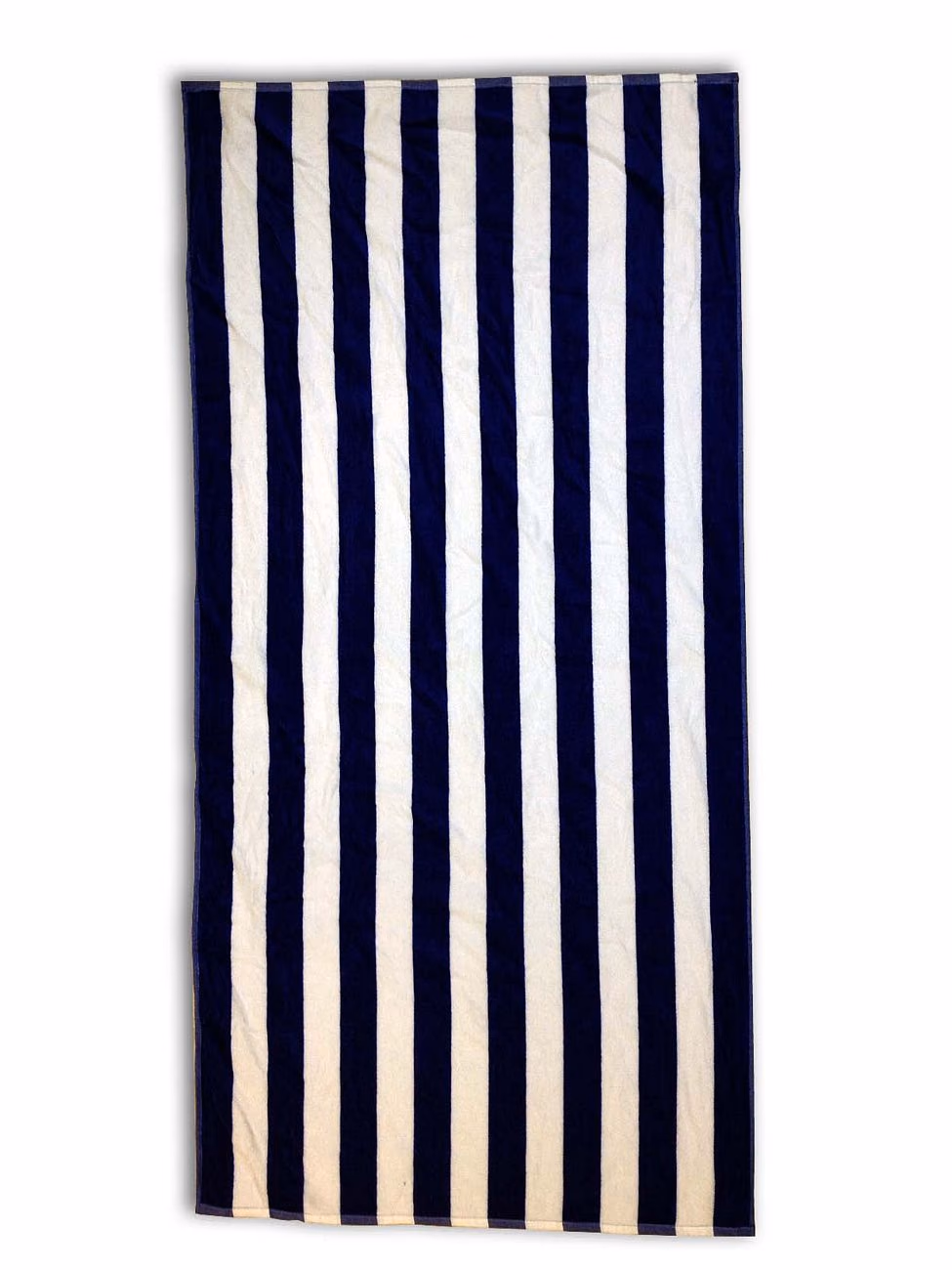 Custom Turkish Signature Basic Weight Cabana Stripe Beach Towel in Navy