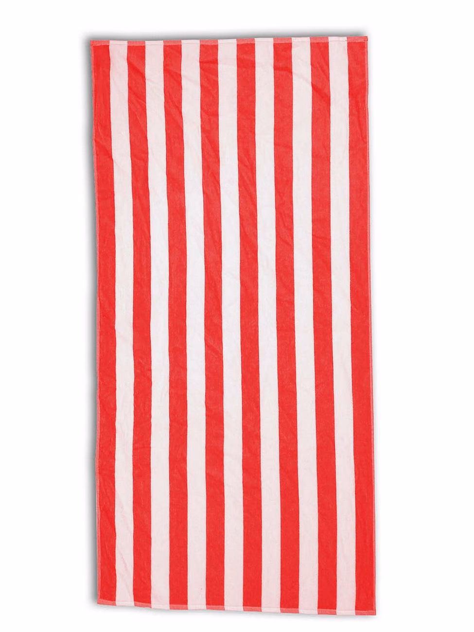 Custom Turkish Signature Basic Weight Cabana Stripe Beach Towel in Red